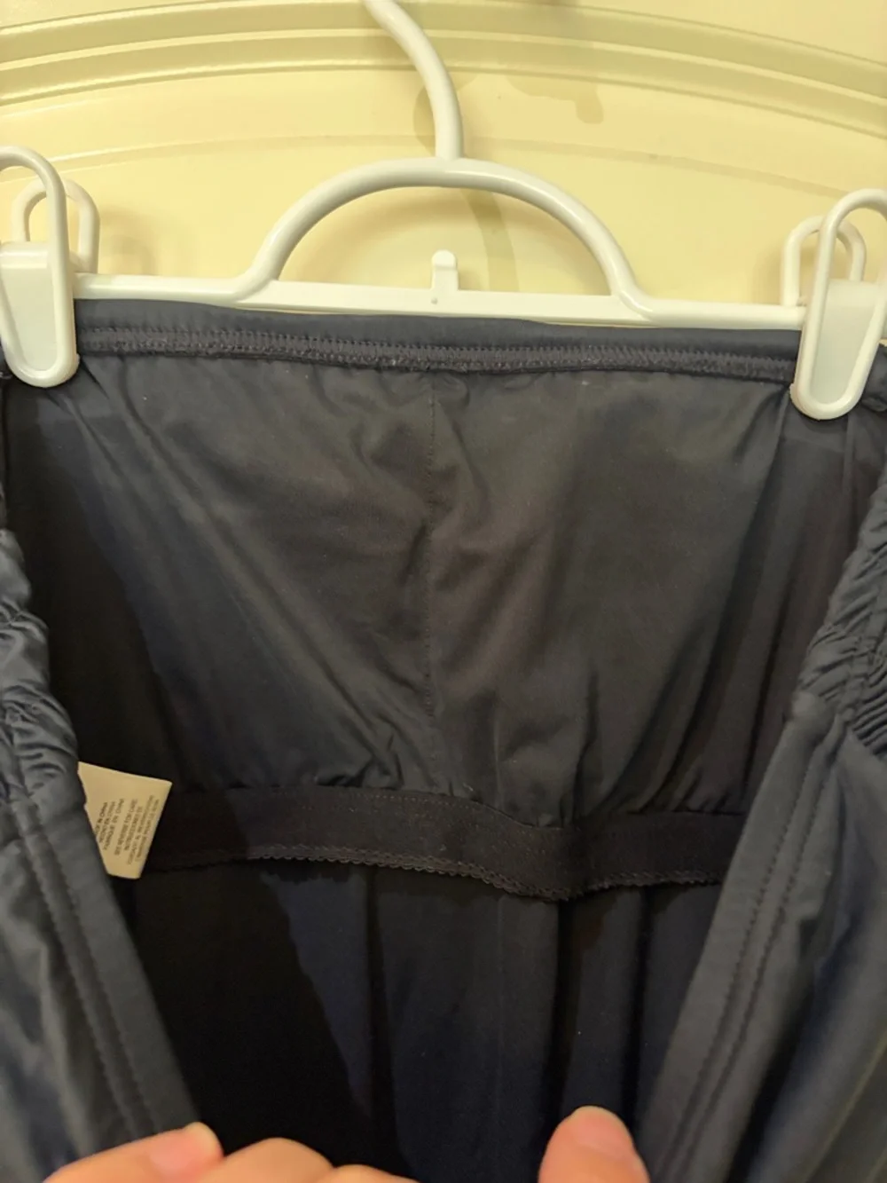 Black Ruched Strapless One-Piece Swimsuit - Picture 7 of 8